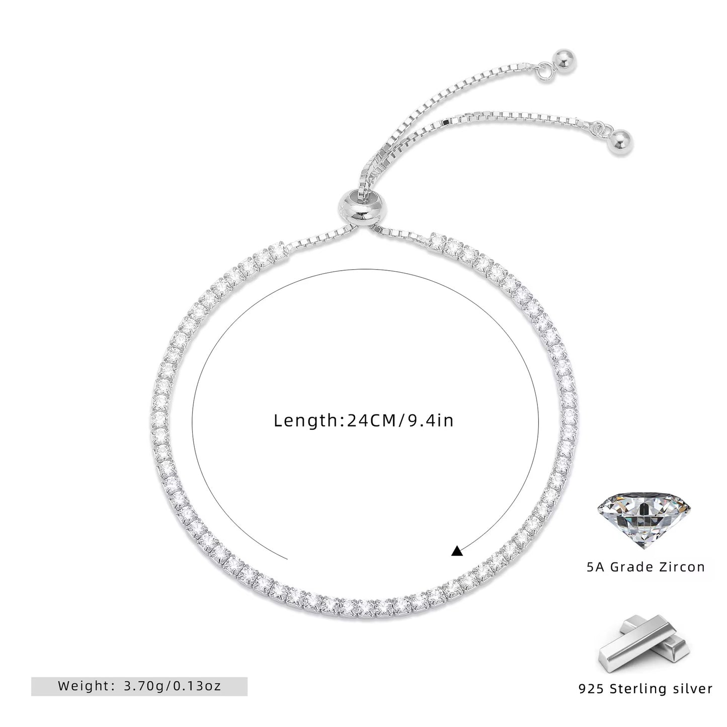 Silver Tennis Bracelet