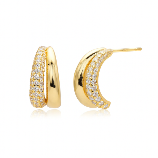 Gold Cz Huggies
