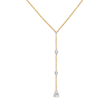 Gold Lariat Drop Necklace