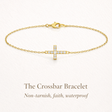 Gold Cross Bar Bracelet