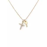 Cross Key Charm Necklace