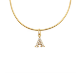 Mini Cz Initial Necklace