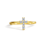 Dainty Gold Cross Ring