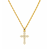 Mini Gold Cross Necklace