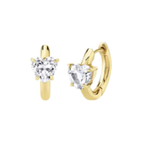 Heart Cz Hoops