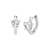 Heart Cz Hoops
