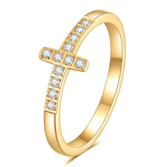 Gold Cross Ring