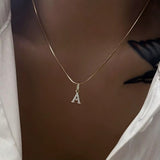 Mini Cz Initial Necklace