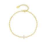 Mini Cross Paperclip Bracelet