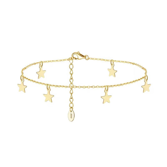 Gold Star Anklet