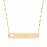 Cross Bar Engravable Necklace