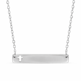 Cross Bar Engravable Necklace