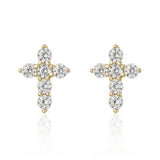 Gold Cross Studs